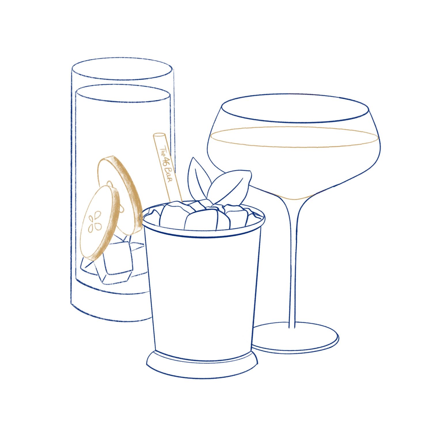 illustration cocktails