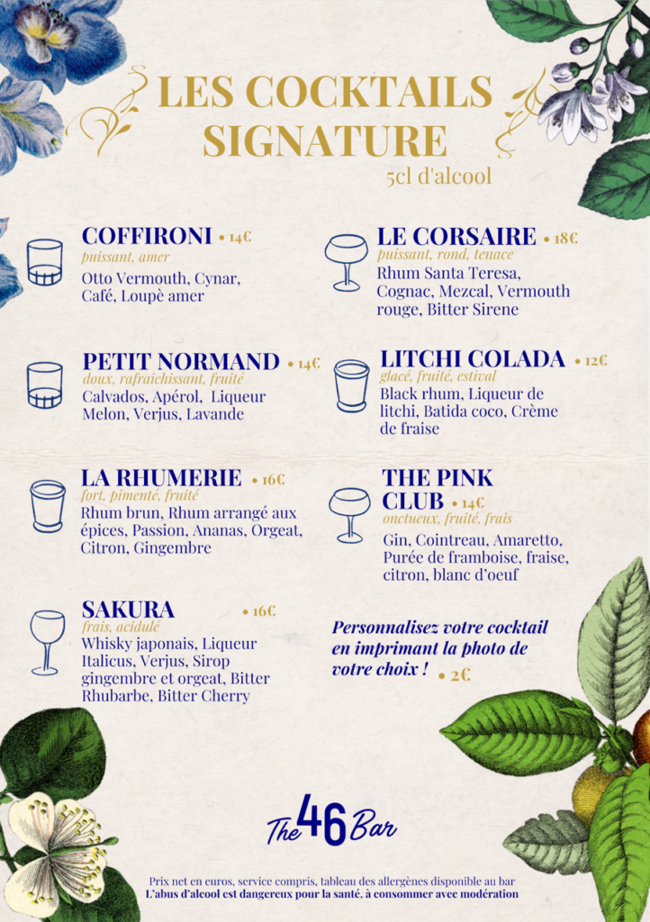 Cocktails signature