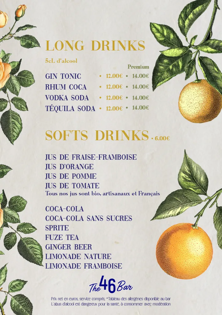 Long et Soft Drinks